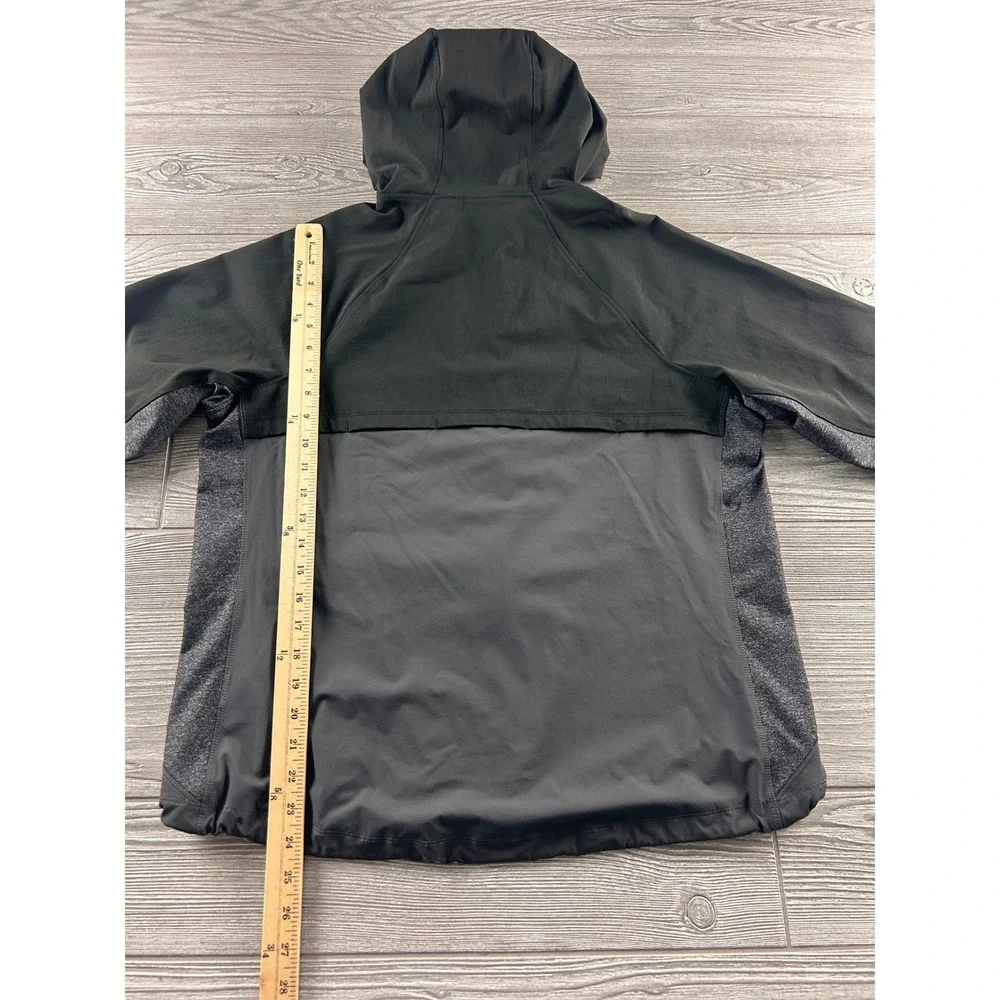 LL Bean Mens Cordura Full Zip Hooded Jacket Gray Purple 501120 Size L Regular